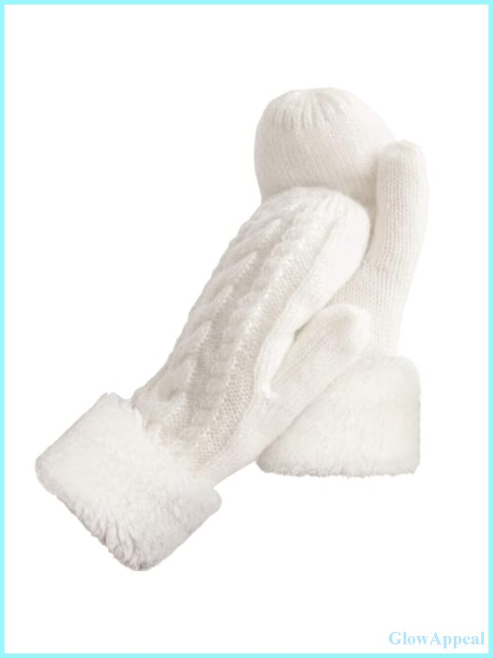 Cozy Thick Knitted Fleece Lined Mittens Women Warm Winter Gloves
